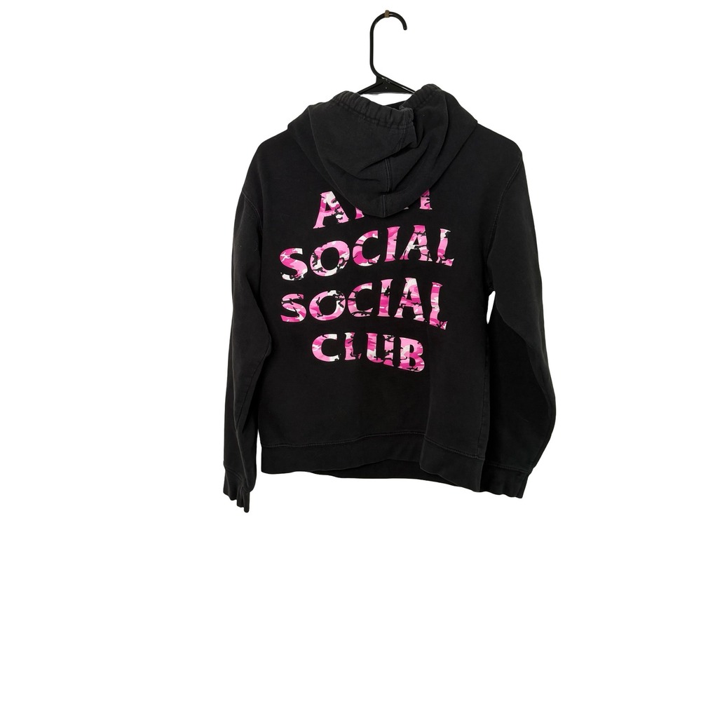 Anti Social Social Club x Undefeated Pink Camo Paranoid Hoodie Black Medium - Picture 3 of 3